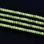Adabele 15 Inch Natural Green Canadian Nephrite Jade Healing Gemstone 4mm x 3mm Tiny Small Faceted Round Rondelle Loose Beads Stone Spacer (135-145pcs) GK-B4 - color: Canadian Nephrite Jade, size: 4mm x 3mm - 15 inch/1 strand
