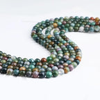 120Pcs Natural Indian Agate Beads, 6mm Round Gemstone Loose Beads 2 Strands (15") for Jewelry Making, DIY Necklace & Bracelet Supplies - color: 120 PC 6MM