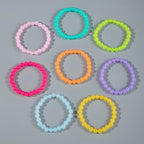 Colorful Stackable Resin Beaded Bracelets Set for Women Dainty Neon Clear Acrylic Beads Stretchable Bracelet Pack Trendy Transparent Round Balls Jewelry - color: Colorful1