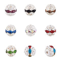 Craftdady 200pcs 8mm Round Alloy Rhinestone Bracelet Connector Beads Hollow Crystal Rhinestone Pave Disco Ball Loose Spacer Beads for Necklace Earring Jewelry Craft - color: Mixed Color-8mm
