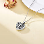 SOULMEET Personalized Silver Locket Necklace That Holds Pictures Photo Keep Someone Near to You, Memorial Custom Lockets Necklaces Letters Engraving for His Her - color: P-Elephant-Black, style: Locket+Custom Photo+Engraved