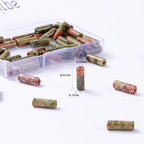Natural Unakite Cylinder Tube Beads 4x13mm 38cm/str Loose Semi Gemstone Stone Beads for Making Bracelets Necklace Earrings - color: Unakite, size: 4x13mm Cylinder
