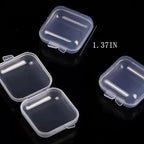 40Pcs Mini Jewelry Storage Containers, 1.37 x 1.37 x 0.7 Inches,Clear Plastic Cases for Pearl Bracelets and Small Accessories (40)