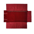 Portable Jewelry Roll Untangled Secure Necklace Travel Storage Bag Displays Holder 16 Chain (Burgundy) - color: Burgundy