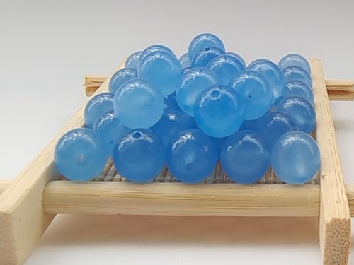 Stone Beads 6mm 140pcs Light Blue Chalcedony Beads Round Loose Gemstones Beads for Bracelet Necklace Jewelry Making (6mm, 60628 Light Blue Chalcedony) - color: Light Blue Chalcedony Beads, size: 6mm