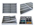 8 -Slot Premium Grade Velvet Sunglasses Eyewear Jewelry Show Tray Home Organizer Velvet Multifunctional Stackable - color: Gray-velvet 8