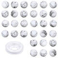 4mm 200pcs Natural Stone Round Beads Matte White Howlite Genuine Stone Beading Loose Gemstone DIY Charm Smooth Beads for Bracelets Necklaces Earrings Hole Size 1mm (Matte White Howlite 4mm) - color: Matte White Howlite, size: 4mm