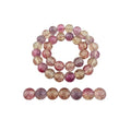 DandS ltd Crackle Lampwork Glass Beads for Jewelry Making, Rose, Vibrant DIY Bracelets, Necklaces, Earrings, Beading Supplies & Craft Kits for Handmade Jewelry, 80pcs 0.39 inch (10mm), #J238-10 - color: Rose