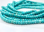 Perlin Agate & Jasper Gemstone Strand Beads 4 mm Rondelle 110 Pieces Jewellery Beads Semi-Precious Stone for Jewellery Necklace Bracelet Earrings (Turquoise) - color: turquoise
