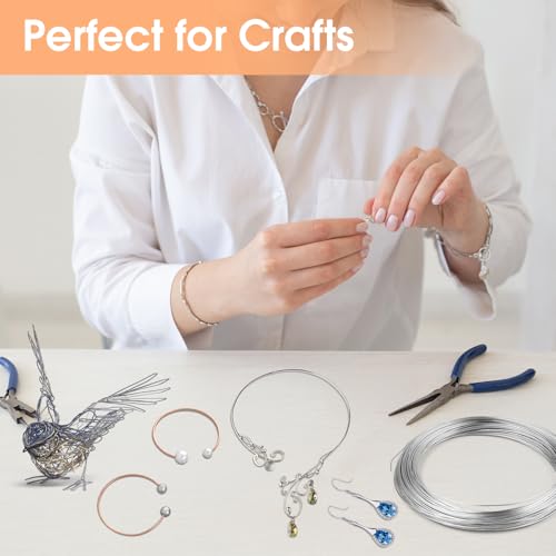 1mm Bendable Aluminum Wire, 164 Feet Metal Craft Wire for Sculpting, DIY Jewelry Making, Doll Making, Modelling and Bonsai Training - size: 50 M x 1 mm