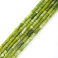 5x12mm Natural Green Jade Stone Bamboo Shape Gem Healing Energy Loose Spacer Beads for DIY Necklace Bracelet Earring - color: Green Jade