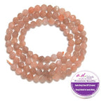 AD Beads Natural Gemstone Diamond-Cut Micro-Faceted Round Tiny 4mm Small Round for DIY Necklace Jewelry Making Beads (Sun Stone) - color: Sun Stone