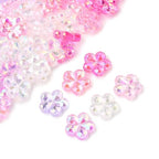 216Pcs Cute Flower Acrylic Beads for Jewelry Making AB Colorful Transparent Spacer Beads for Bracelets Necklace Earrings Making DIY Crafts Gift - color: Flower1-216 pcs