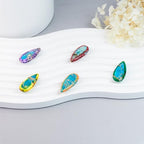 5 Pieces Natural Teardrop Imperial Jasper Pendant,Gemstone Charms for DIY Jewelry Making Necklaces, Bracelets, Earrings - color: Teardrop Imperial Jasper Pendant-b