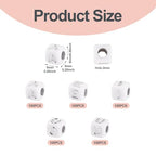 FASHEWELRY 500Pcs White Silver Square Letter Beads 5mm Cube Vowel Letter Beads A/E/I/O/U Initial Alphabet Beads for Friendship Bracelet Name Jewelry Making - color: 00-A/E/I/O/U-Silver, size: 5x5x5mm
