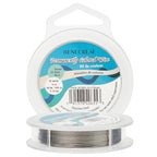 BENECREAT 19 Strands Bead String Wire (0.015 inch/0.38mm, 49FT) Nylon Coated Stainless Steel Beading Wire for Necklace Bracelet Making, LightGray - color: Lightgrey, size: 0.38mm - 19 Strands