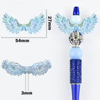 20Pcs Acrylic Wings Focal Beads for Pens Colorful Wings Fancy Space Beads for DIY Craft Beadable Pens Keychain Bracelet Necklace Earrings Jewelry Making - color: Wings