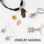 stino 100g Metal Pendant Charms for Jewelry Making, Bulk Silver & Gold Plated Charms for Braclet Necklace Crafts, Animal Plant Flower Pet and so on - color: Character Mixed Color