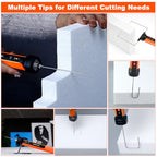 Hot Wire Foam Cutter Tool Kit, 5-in-1 Electric Foam Cutter for Styrofoam, Adjustable Temperature, Smooth Precision Cutting for Craft, DIY & Model Making - style: 5 in 1 orange
