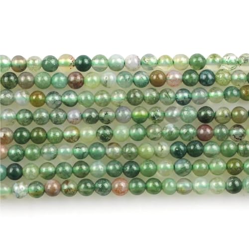 MJDCB 320pcs Natural Small Stone Beads 2mm Indian Agate Round Smooth Loose Gemstone Bead for Jewelry Making Bracelets Earrings Necklaces Accessories - color: Indian Agate