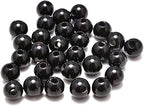 AD Beads Natural Gemstone 10mm Round Loose Beads Big Hole 2mm Sized 30pcs (Black Agate) - color: Black Agate