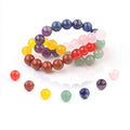 7 Chakra Gemstone Beads 10mm Polished Round Smooth Natural Chakra Stone 35pcs Healing Crystals and Stones for Jewelry Making Crafting 15Inch(7 Chakra Stone,10mm) - color: 7 Chakra, size: 10mm