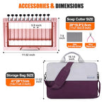 Multi Soap Cutter for Soap Making,Aluminum Soap Cutting Tool,Precision Soap Cutter Slicer with Cutting Wire for Cheese, Butter, Cake, Bread DIY (Pink) - color: Pink