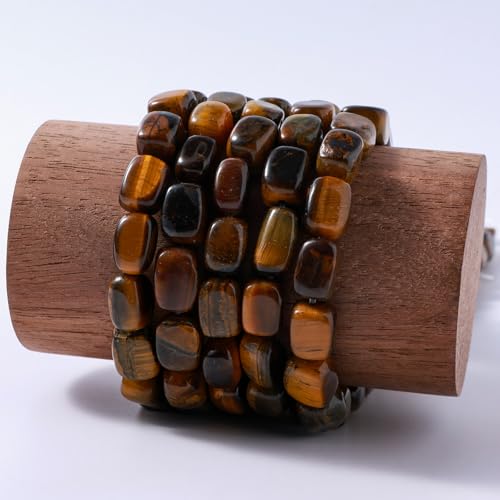 Natural Large Yellow Tiger Eye Cube Stone Beads 8x11mm 38cm/str Loose Semi Gemstone Stone Square Beads for Making Bracelets Necklace - color: Yellow Tiger Eye