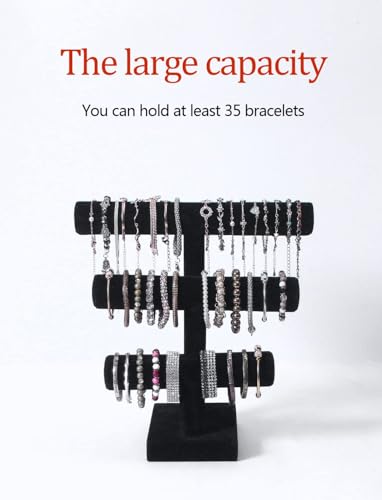 Bracelet Holder Stand,Bracelet Organizer Display for Selling,Bangle Organizer for Women,Watch Storage Holder for Men,Jewelry Business Supplies (Style 2 （Black 3 Tier ）) - style: Style 2 （Black 3 Tier ）
