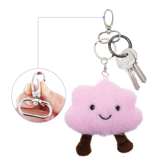 60 Pcs 1 Inch Swivel Lobster Claw Clasps for Keychains, Heavy Duty Zinc Alloy Lanyard Clip with Secure Lock, 360° Rotating Swivel Hooks for Purses, Bags, DIY Crafts and Pet Accessories