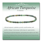 MASSIVE BEADS Natural Genuine Gemstone Beads Healing Crystal Chakra Reiki Jewelry Faceted Round Beads Bracelets 3mm - color: African Turquoise
