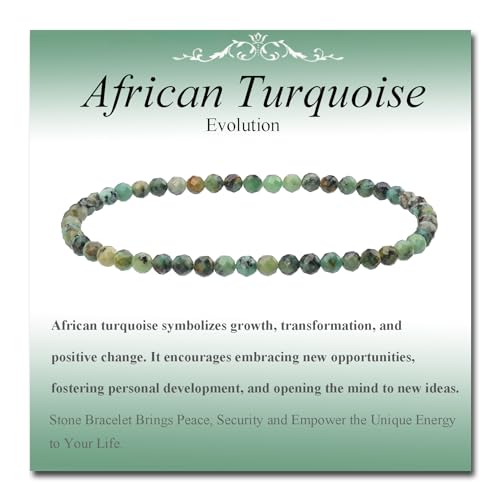 MASSIVE BEADS Natural Genuine Gemstone Beads Healing Crystal Chakra Reiki Jewelry Faceted Round Beads Bracelets 3mm - color: African Turquoise