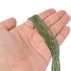 3mm Green Apatite Faceted Gemstone Round Loose Beads Strand 15.5-16" DIY Jewelry Making - color: Green Apatite