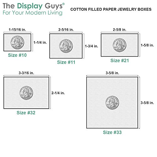 TheDisplayGuys - 100-Pack #75 Cotton Filled Cardboard Paper Jewelry Boxes Gift Case - Marble White (7.1" x 5.2" x 1.3") - for Shipping or Storage - size: 1 Count (Pack of 100), style: 7.1" x 5.2" x 1.3" (#75)