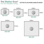TheDisplayGuys - 100-Pack #21 Cotton Filled Cardboard Paper Jewelry Boxes Gift Case - Marble White (2.6" x 1.6" x 1.0") - for Shipping or Storage - size: 1 Count (Pack of 100), style: 2.6" x 1.6" x 1.0" (#21)