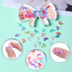 Mabor 100pcs Butterfly Crystal Glass Beads for Jewelry Making,Small Glass Beads(8 * 15mm),Colorful Glass Spacer Beads DIY Craft Making for Necklace Bracelet Earring Key Chains Jewelry