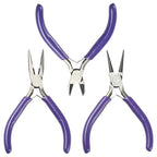 Pliers for Jewelry Making, Jewelry Pliers Set Includes Needle Nose Pliers, Round Nose Plier and Wire Cutters, Jewelry Making Tools for Jewelry Repair, Wire Wrapping, Beading and Crafts - color: Bluish Violet