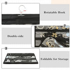 1 Pack Hanging Jewelry Organizer 80-Pocket Dual-sided Jewelry Storage for Earring Necklace Bracelet Ring Travel Holder, Black - color: Black