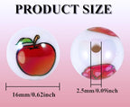 15Pcs Acrylic Beads Round 16mm UV Fruit Print Fit for DIY Jewelry Bracelet Necklace Keychain Beadable Pens Mobile Phone Chain Making Cute (Fruit-Mixed Color) - color: Fruit-Mixed color