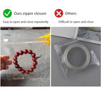 50PCS Transparent Jewelry Bags Square Clear Zipper Jewelry Pouches Earring Bracelet Storage Organizer (15 * 15cm 5.9 * 5.9 inch) - color: Clear - 5.9"×5.9"