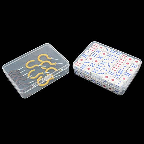 12 Pack Rectangular Clear Plastic Storage Containers Box with Hinged Lid for Beads and Other Small Craft Items (4.5 x 3.3 x 1.1 inch) - size: 4.5 x 3.3 x 1.1 inch