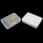 8-Pack Rectangular Plastic Storage Containers Box with Hinged Lid for Beads and Crafts, 4.5 x 3.3 x 1.1 inch / 115 x 85 x 28 mm (Translucent) - size: 4.5 x 3.3 x 1.1 inch
