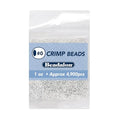 Beadalon Crimp Beads, Size #0, Silver Plated, 1 oz, Approx. 4,900 pc - color: Silver, size: Size #0, 4,900 pc