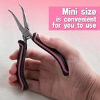 Mini Bent Needle Nose Pliers with Serrated Jaw, Soft Grip for Jewelry Making, Wire Wrapping and Object Gripping - style: Bent Needle Nose Plier Serrated Jaws