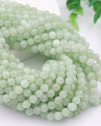 Natural Stone Beads Green Burmese Jade 8mm Polished Round Smooth Gemstone Beads for Jewelry Making Supplies 15 Inch(45Beads) - color: Green Burmese Jade 8mm-45pcs