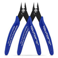 Small Wire Cutters Electrical - 2 Pack Micro Flush Cutter for Jewelry Making - Mini Snips Diagonal Cut Pliers for Zip Tie Crafts - Wire Nippers for Plastic Model Clippers - size: 2 Pack