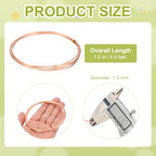 PATIKIL 99.9% Pure Copper Wire for Jewelry Making, 16 Gauge (1.3mm) Copper Craft Wire 4.9 Feet Beading Jewelry Making Supplies for Crafting Wreath Electroculture Gardening - size: 16 Gauge x 4.9 Feet