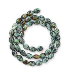 6×8mm Natural Ruby Zoisite Gemstone Loose Beads Flat Oval Healing Crystal Loose Stone Beads for Jewelry Necklace Bracelet Earring Craft - color: Ruby Zoisite