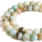 60pcs 6mm Amazonite Beads Natural Gemstone Beads Round Loose Beads for Jewelry Making - color: Amazonite, size: 6mm