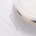 49.21Feet/15m 26 Gauge Copper Wire 0.4mm Jewelry Beading Wire Silver Metal Craft Artistic Coil Wire - color: Silver, size: 26 Gauge